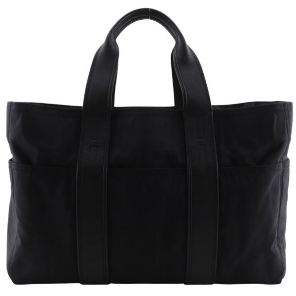 HERMES エルメス アカプルコMM ハンドバッグ ナイロン 黒 レディース【I180726096】中古
