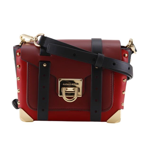 Michael Kors マイケルコース マンハッタン スモール スタッズ スタッズ レザー 赤 MICHAEL KORS（マイケルコース） マンハッタン スモール スタッズ