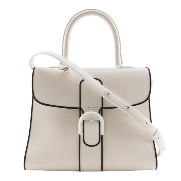 【極美品】DELVAUX デルヴォータンペートMM ホワイト ネオンパイピング 極美品】DELVAUX デルヴォータンペートMM ホワイト ネオンパイピングの