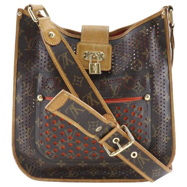 LOUIS VUITTON ルイ・ヴィトン ミュゼット M95174 TH0046 ショルダーバッグ×モノグラムペルフォ 茶/オレンジ レディース【I211824063】中古