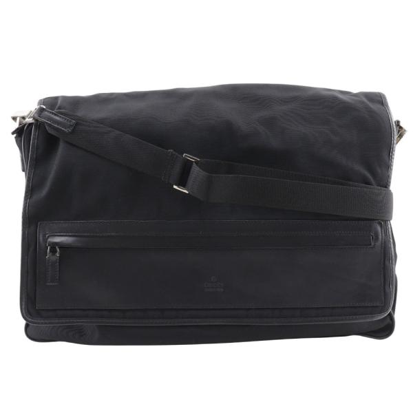 【GUCCI】グッチ クロスボディ メッセンジャーバッグ 019 0376 ナイロンキャンバス 黒 メンズ ショルダーバッグ GUCCI（グッチ） クロスボディ メッセンジャーバッグ 019 0376
