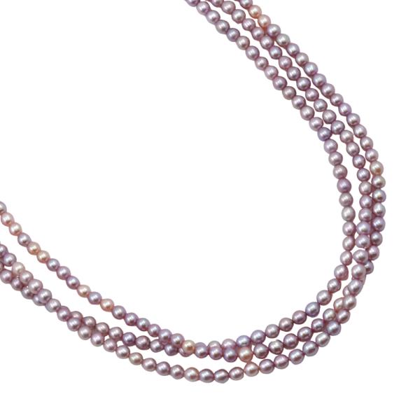 TASAKI タサキ ベビーパール 3連 ネックレス3.5〜4.0mm 真珠 