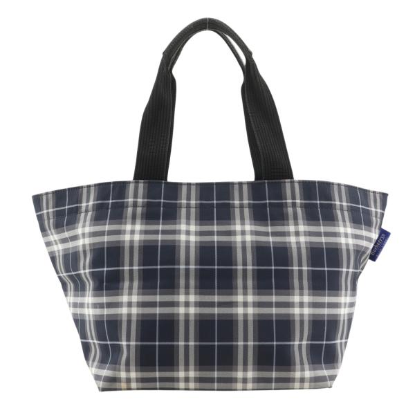 BURBERRY BLUE LABEL バーバリーブルーレーベル 舟形 ノバチェック トートバッグ ナイロン 紺 ユニセックス【M141226004】中古