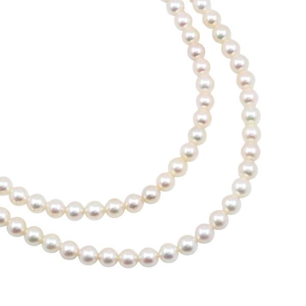 真珠ロング ネックレス7ｍｍ パール×シルバー 約83g レディース【M151826003】中古
