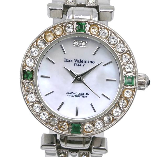 Izax Valentino アイザックバレンチノ 腕時計×プラチナメッキ シルバー レディース【M152225005】中古