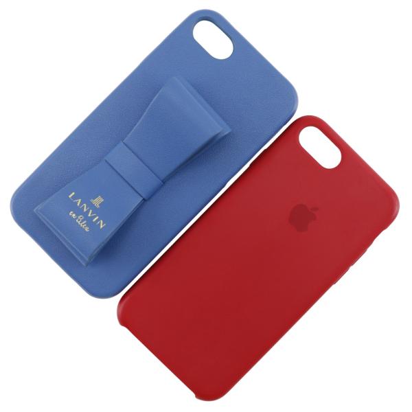 LANVIN en Bleu ランバンオンブルー リボン iphone7&8用 apple純正ケース スマホケース プラスチック 青 レディース【M210123004】中古