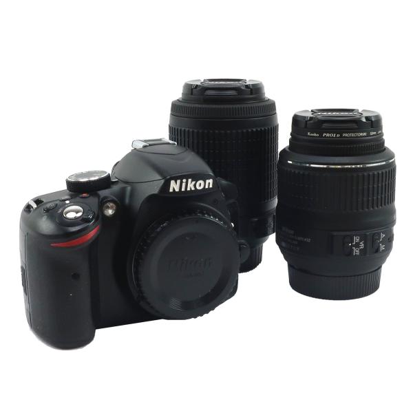 ニコン Nikon D3200 ダブルレンズ デジタルカメラ 18-55mm 55-200mm【R142026001】中古