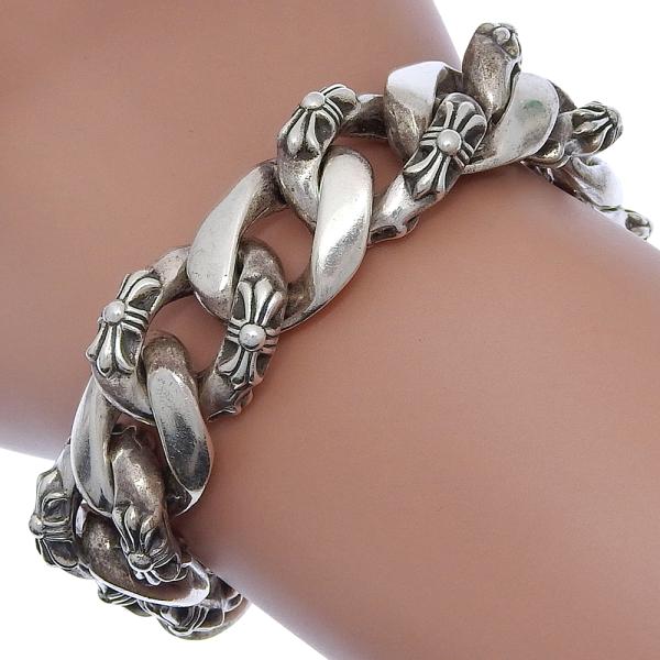 【CHROME HEARTS】クロムハーツ FANCY CHAIN LNK 13LINK シルバー925 約123.8g メンズ ブレスレット CHROME HEARTS クロムハーツ FANCY CHAIN LNK 13LINK ブレスレット