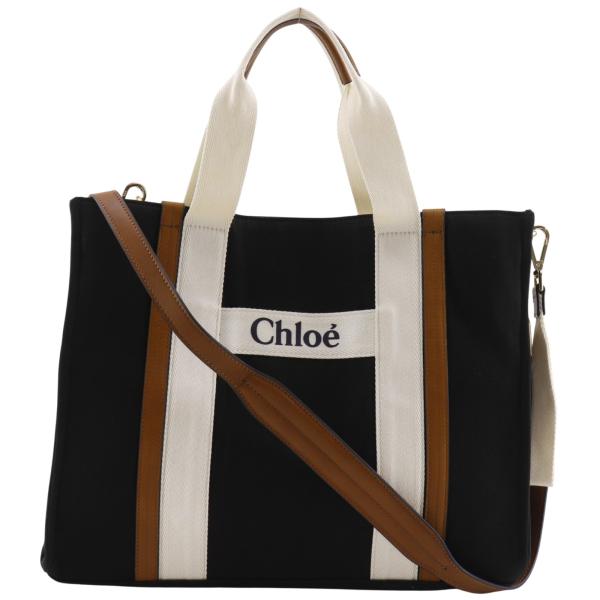 Chloé キャンバス トートバッグ　マザーズバッグ Chloe（クロエ） マザーズバッグ 2WAYショルダー トートバッグ