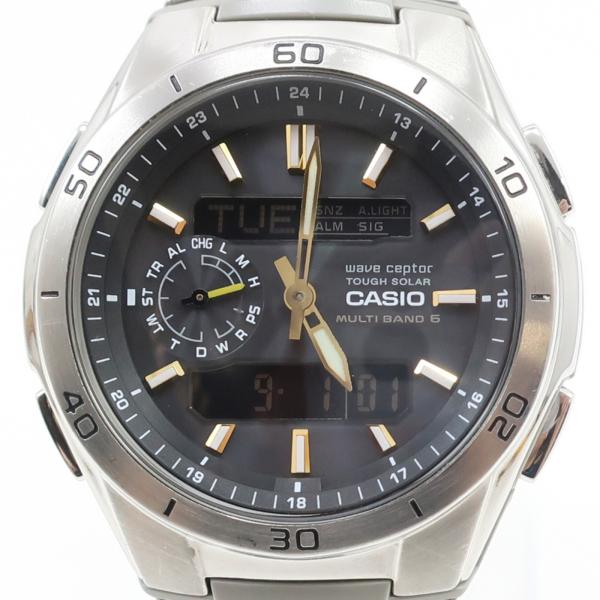 CASIO カシオ ウェーブセプター マルチバンド6 タフソーラー WVA-M650D-1A2JF 腕時計 メンズ【Y181826002】中古