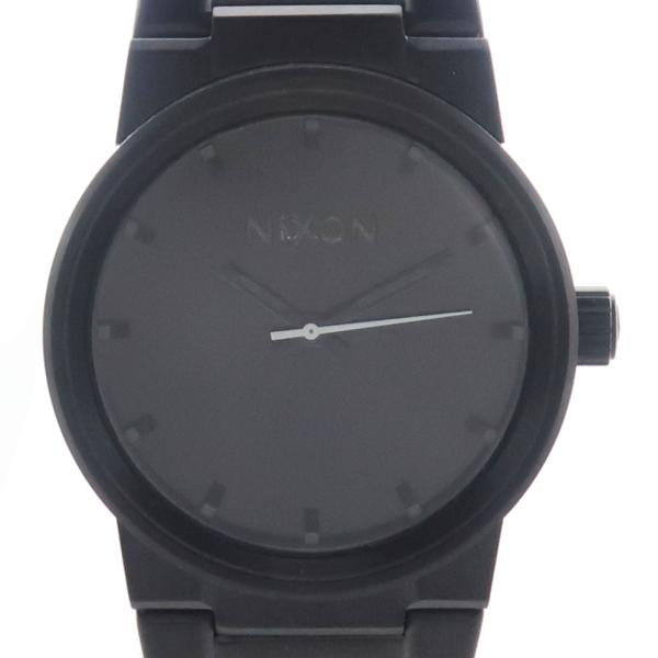 【NIXON】ニクソン CANNON ALL BLACK A160-001 ステンレススチール 黒 クオーツ アナログ表示 メンズ 黒文字盤 腕時計 NIXON（ニクソン） CANNON ALL BLACK A160-001 腕時計 SS 黒 クオーツ