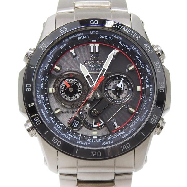 美品　EQW-M1000D 電波ソーラー カシオ　タフソーラー エディフィス CASIO（カシオ） エディフィス マルチバンド6 EQW-M1000D 腕時計 SS