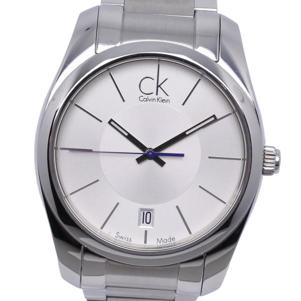 Calvin Klein カルバンクライン KOK211 腕時計 SS クオーツ アナログ表示 メンズ シルバー文字盤【Y200925229】中古