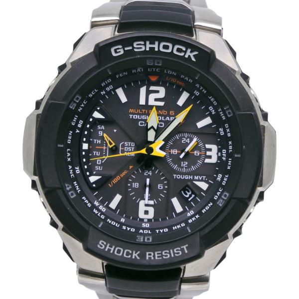 w*4様 GW-3000D フルメタル 電波腕時計メンズ CASIO（カシオ） G-SHOCK スカイコックピット GW-3000D 腕時計 SS 黒