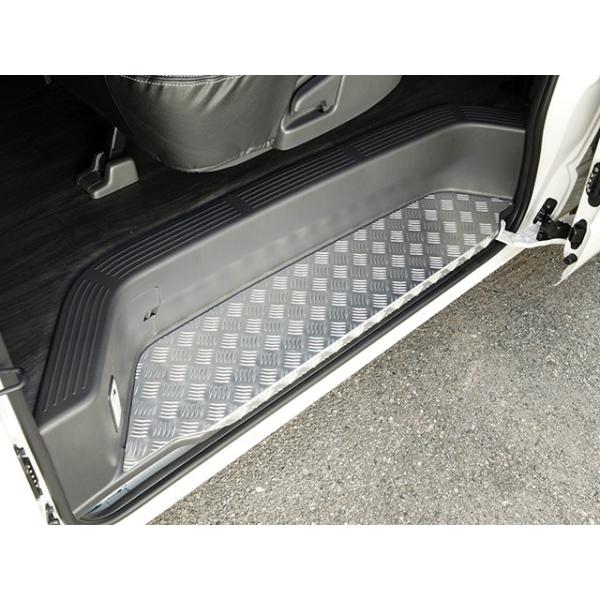 CRS アルミステップカバー セカンド用 左側1枚□ブラック/シルバー