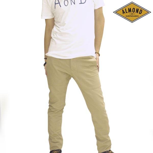 アーモンドサーフボードデザイン スリム チノパン メンズ Almond Surfboards Design Hathway Tan サーフ スタイル ファッション サーフィン ブランド Almond Pants003 セレクトショップ クルーズ世田谷 通販 Yahoo ショッピング