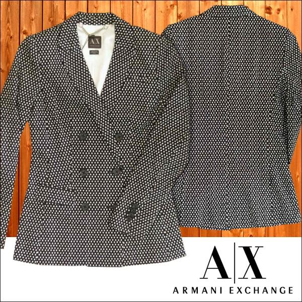 A X Armani Exchange アルマーニエクスチェンジ レディース テーラードジャケット 3つボタン ダブル ジャケット ドット柄 ブラック ホワイト トップス アメカジ Ax W Tops006 セレクトショップ クルーズ世田谷 通販 Yahoo ショッピング
