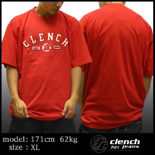 Clench クリンチ Tシャツ レッド 半袖ｔシャツ Hiphop ヒップホップ