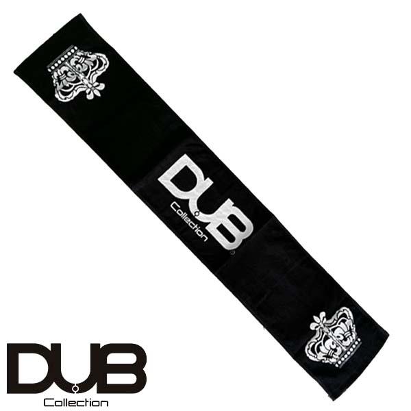 DUB Collection タオル ブラック ロゴ ホワイト フェイスタオル ロング サイズ  ダブ コレクション ブランド 王冠 クラウン パイル シンプル アクセサリー
