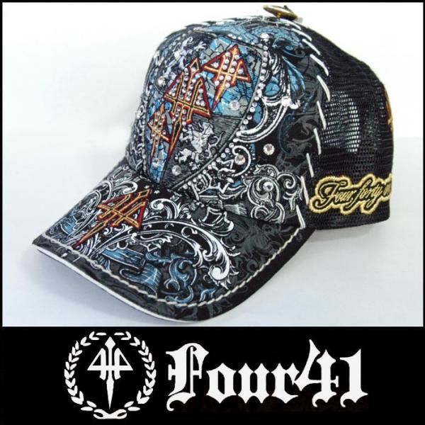 Four41 Los Angeles フォーフォーティーワン スワロフスキー キャップ