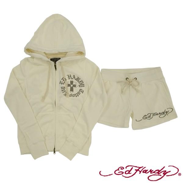 Ed Hardy エドハーディー レディース 長袖 パイル セットアップ Ed Hardy エドハーディー レディース 長袖 パイル セットアップ