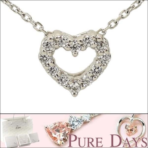 Pure ピュアデイズ レディース シルバー925 ハート ネックレス PURE 