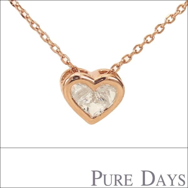 Pure Day シルバー ハート型 ネックレス イヤリング セット