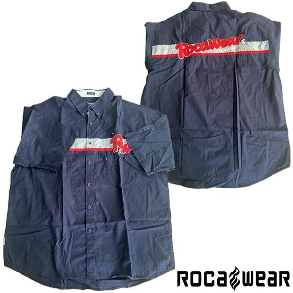 新品☆ ROCAWEAR ロカウェア ゲームシャツ バスケユニフォーム BBOY ROCAWEAR（ロカウェア） メンズ 半袖 シャツ ネイビー ボタンシャツ