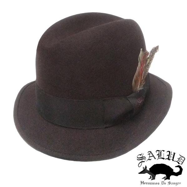 SALUD サルー メンズ レディース ウール ハット ブラウン WOOL