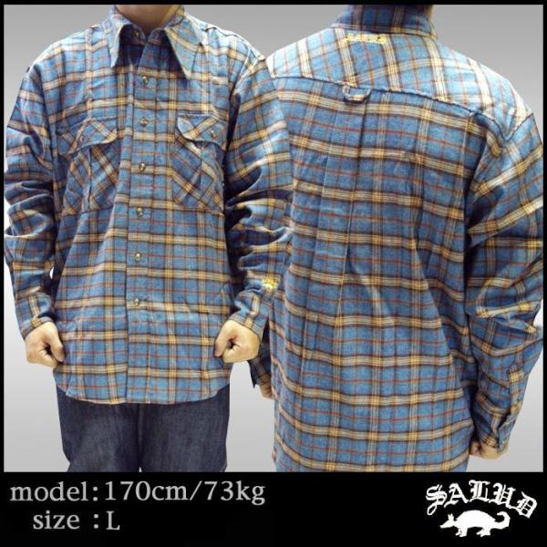 Salud サルー ロングポイント チェック ネルシャツ ブルー シャツ チカーノ ファッション ローライダー スタイル 山崎廣明 Hiphop ヒップホップ B系 Buyee Buyee บร การต วกลางจากญ ป น ซ อจากประเทศญ ป น