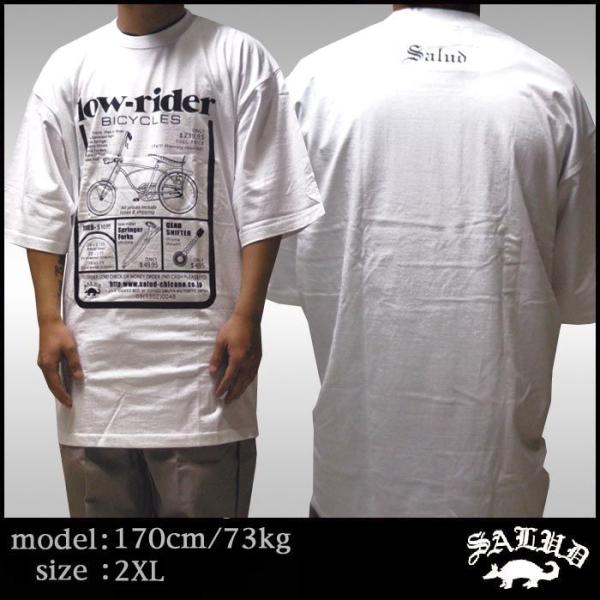 SALUD サルー メンズ 半袖 Tシャツ ホワイト ブラック 01 チカーノ