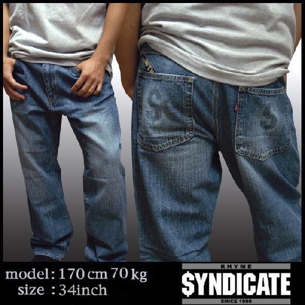 ライムシンジケート RHYME SYNDICATE メンズ ストレート デニム 