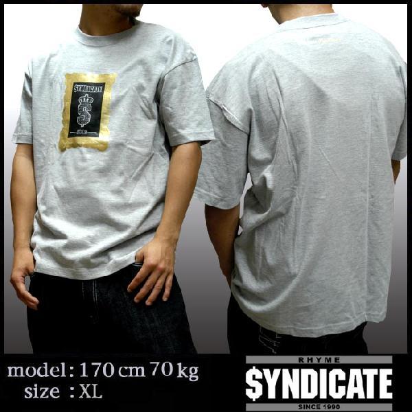 ライムシンジケート RHYME SYNDICATE メンズ ロゴ Tシャツ グレー