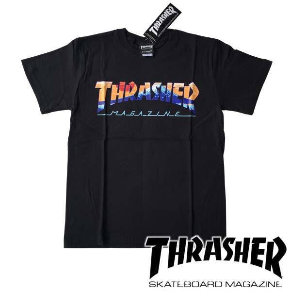 THRASHER（スラッシャー） メンズ ロゴ Tシャツ FUJI LOGO ブラック