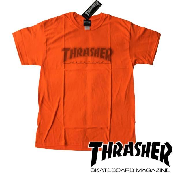 THRASHER（スラッシャー） メンズ ロゴ Tシャツ DOT HOMETOWN 蛍光