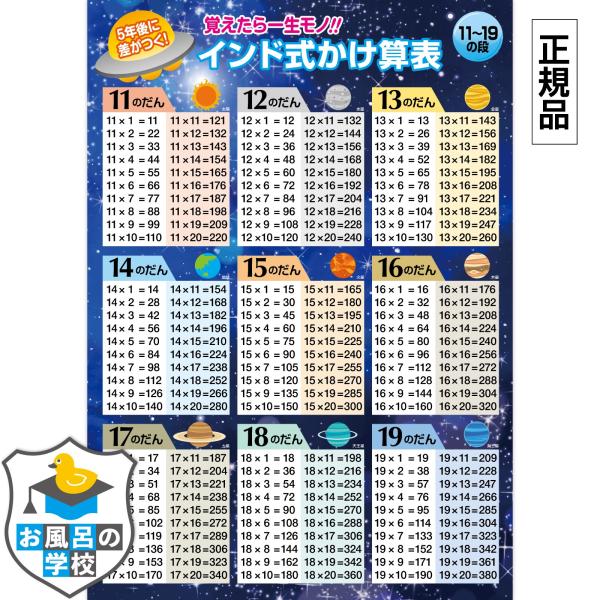 累計販売数10万枚突破の大人気「お風呂の学校」シリーズ！ インド式掛け算 2桁×2桁 計算力アップ！小学生や幼稚園のお勉強アイテム【正規販売】当店はお風呂の学校シリーズを制作しているLOOPERS株式会社の直営店です。正規販売価格、購入後の...