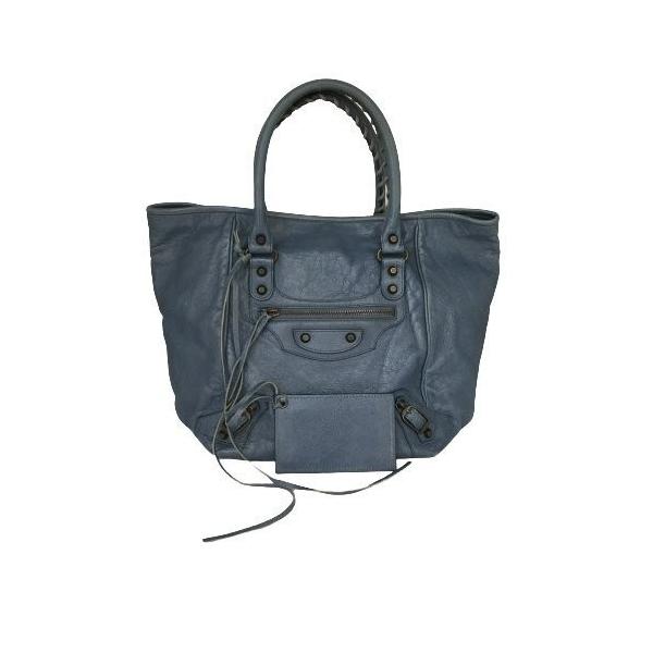 バレンシアガ ハンドバッグ サンデー レザー グレー BALENCIAGA ザ.サンデートートバッグ グレー レザー