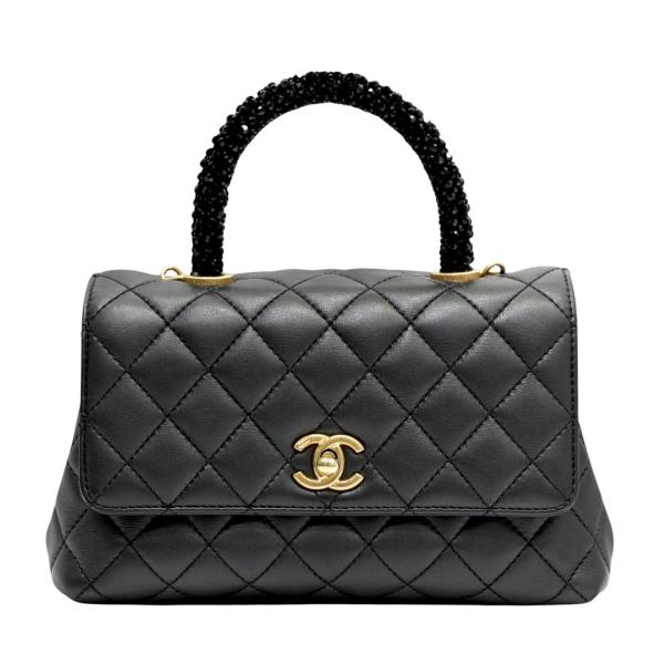 CHANEL (シャネル) トップハンドルフラップバッグ(ココハンドルXS 