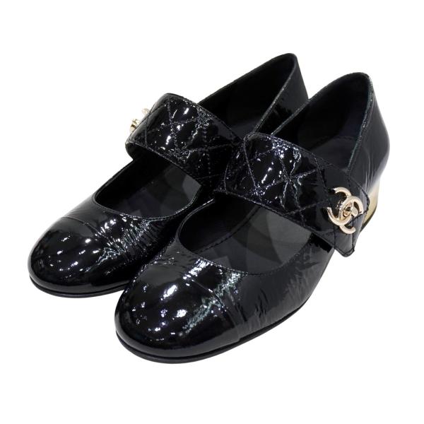 シャネル　メリージェーン　パンプス CHANEL (シャネル) ココマーク パンプス メリージェーン G39732 X56929