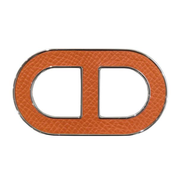 エルメスブローチシェーンダンクルオレンジユニセックス未使用