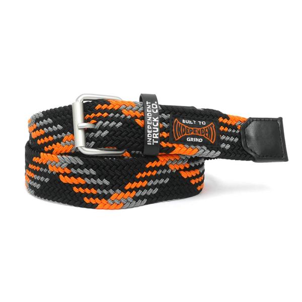 INDEPENDENT BELT インディペンデント ベルト BUILT TO GRIND BELT BLACK/ORANGE スケートボード スケボー