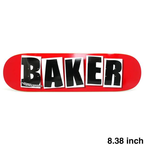 BAKER（ベイカー） BAKER DECK デッキ TEAM BRAND LOGO RED/BLACK 8.38