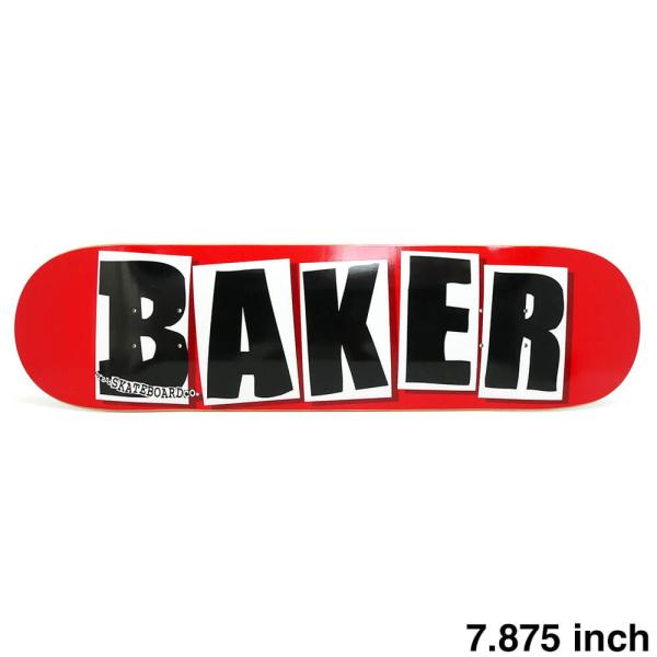 にっしー BAKER デッキ 新品未使用 7.875 BAKER（ベイカー） BAKER DECK デッキ TEAM BRAND LOGO RED/BLACK