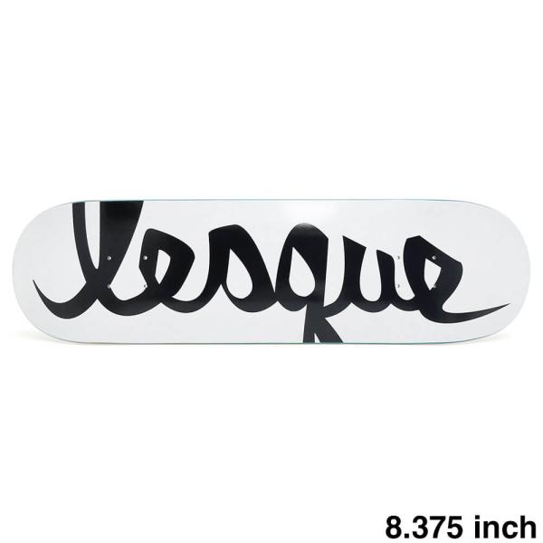 LESQUE DECK レスケ デッキ TEAM LOGO WHITE/BLACK 8.375 スケート