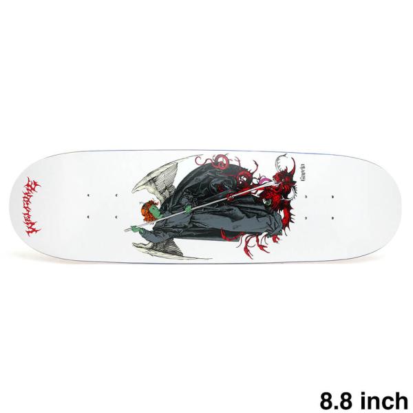 WELCOME DECK ウェルカム デッキ NICK GARCIA SPEAR WHITE/RED 8.8 SON OF BOLINE SHAPE スケートボード スケボー
