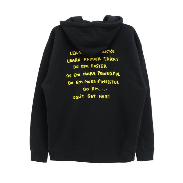 KROOKED HOOD クルキッド パーカー NEW TRICKS ZIP UP BLACK スケート