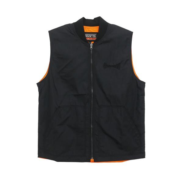 INDEPENDENT JACKET インディペンデント ジャケット BTG WORK REVERSIBLE VEST BLACK/ORANGE スケートボード スケボー