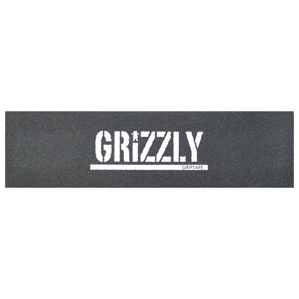 GRIZZLY DECKTAPE OY[ fbLe[v STAMP LOGO WHITEi9inch x 33inchj XP[g{[h XP{[