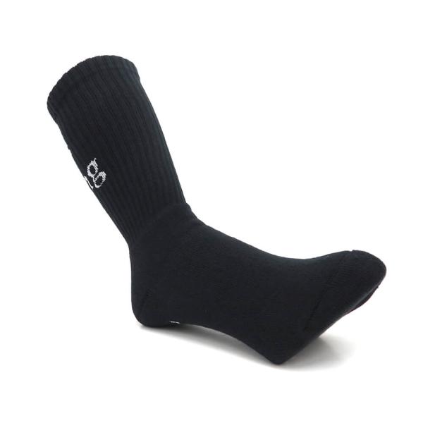 CHAOS FISHING CLUB SOCKS カオスフィッシングクラブ ソックス 靴下 1 PAC LOGO BLACK スケートボード スケボー
