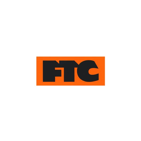 FTC STICKER エフティーシー ステッカー LOGO 2.5 ORANGE/BLACK スケートボード スケボー